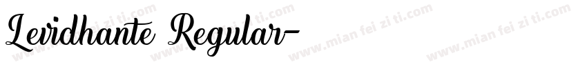 Levidhante Regular字体转换